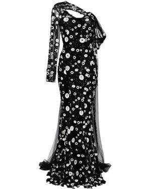 Saiid Kobeisy Sequin-Embellished Tulle Gown - Black