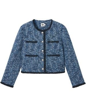 B+ AB Tweed Jack - Blauw