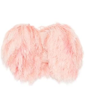 Isabel Sanchis Cropped-Jacke Mit Federn - Pink