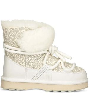 EMU Waddi Lace-up Leather Boots - White