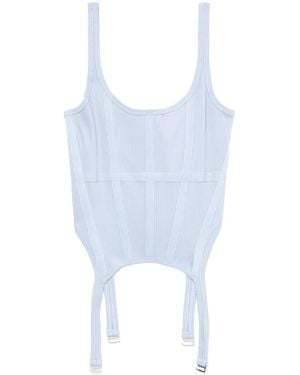 Dion Lee パネル コットントップ - ブルー