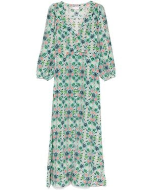 Muzungu Sisters Floral-Print Maxi Dress - Green