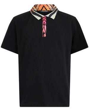 Roberto Cavalli Ray Of Paradise Collar Polo Shirt - Black