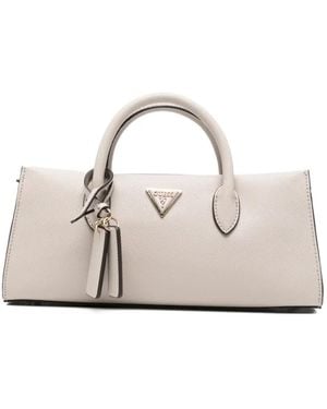 Guess Logo-Plaque Tote Bag - Natural