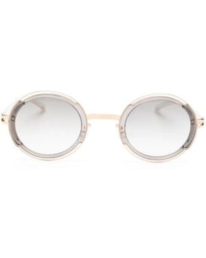 Mykita Pearl Round-Frame Sunglasses - White