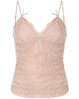 Pinko Lace V-neck blouse - Rosa