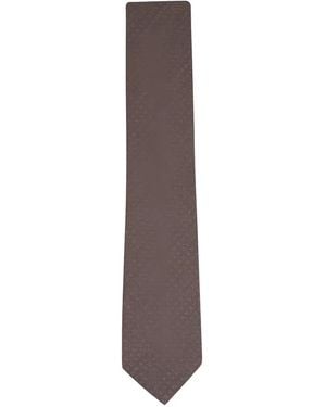 Canali Patterned Tie - Brown