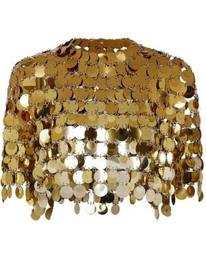 Rabanne Haut Crop À Ornements En Maille Métallique - Métallisé