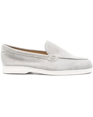 Doucal's Slip-On Suede Moccasins - White