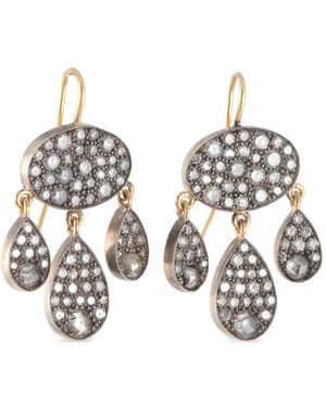 Sylva & Cie Diamond Drop Earrings - White