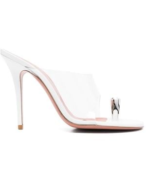 AMINA MUADDI Justine Crystal-Embellished Sandals - White