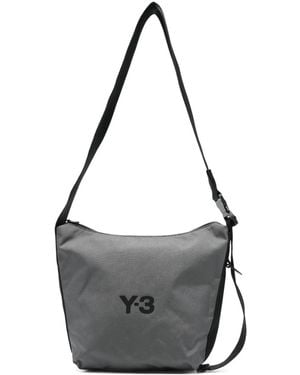 Y-3 Buckle-Fastening Messenger Bag - Grey