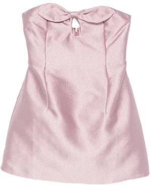 BERNADETTE Charlotte Bow-Detail Mini Dress - Pink