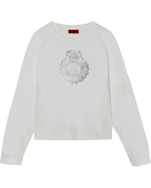 424 Crest Soccer Long-Sleeved T-Shirt - White