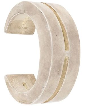 Parts Of 4 Crescent Crevice カフブレスレット - ホワイト