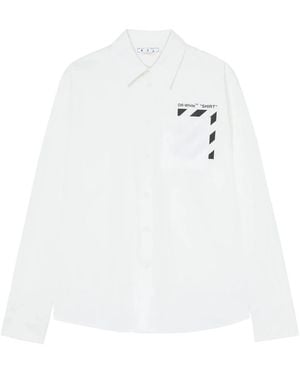 Off-White c/o Virgil Abloh Diag-Stripe Cotton Shirt - White