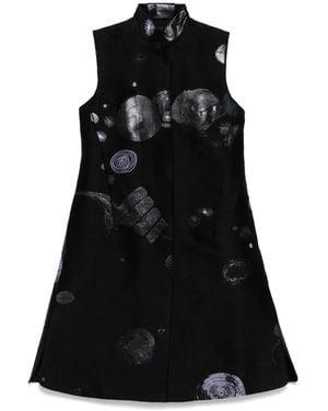 Shiatzy Chen Abito Con Motivo Jacquard - Nero