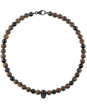 Philipp Plein Plein Elite Skull-Pendant Necklace - Metallic