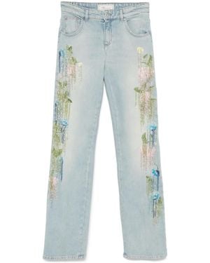 Blumarine ビーズタッセル ジーンズ - ブルー