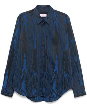 Martine Rose Abstract-Print Shirt - Blue