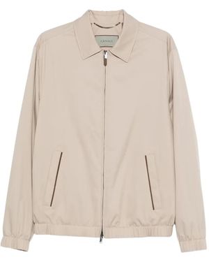 Canali Zip-Up Jacket - Natural