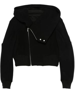 Rick Owens Hooded Zip-Up Jacket - Black