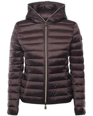 Save The Duck Alexis Quilted Hooded Jacket - Brown