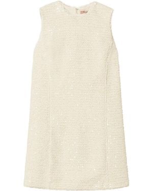 Twinset Bouclé Sequinned Mini Dress - Natural