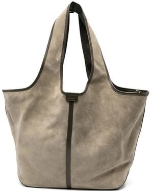 Soeur Douce Trim-Detail Tote Bag - Natural