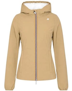 K-Way Lily Reversible Hooded Jacket - Natural