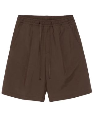 Grayed Drawstring-Fastening Shorts - White