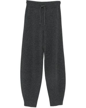 Panicale Drawstring Ribbed-Knit Track Trousers - Grey
