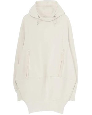 Yohji Yamamoto Drawstring Hooded Sweater - White