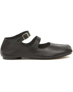 Maison Margiela Women Tabi Ballerina Double Strap Flats - White