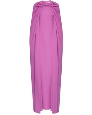 Oscar de la Renta ジョーゼット カフタンドレス - パープル