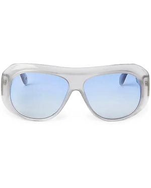 Palm Angels Elfin Gradient-Lens Pilot-Frame Sunglasses - Blue
