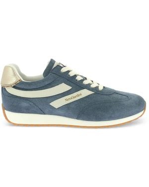 Nero Giardini Suede Lace-Up Sneakers - Blue