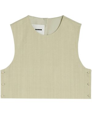 Jil Sander クルーネック タンクトップ - ナチュラル