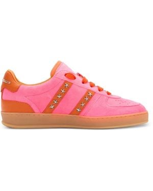 Philipp Plein Baskets Rebel À Étoiles Cloutées - Rose