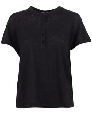 Kangra Camiseta Con Botones - Negro
