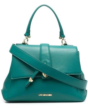 Love Moschino Logo-Plaque Tote Bag - Green