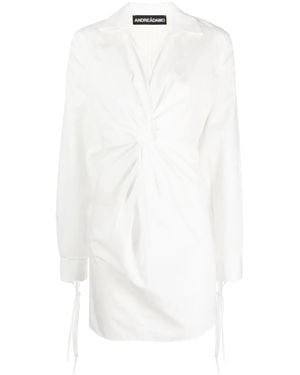 ANDREADAMO Long-Sleeve Shirt Dress - White