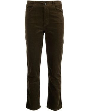 PAIGE Logo-Patch Corduroy Slim-Fit Trousers - Black
