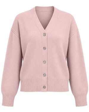 Pinko V-Neck Knitted Cardigan - Pink