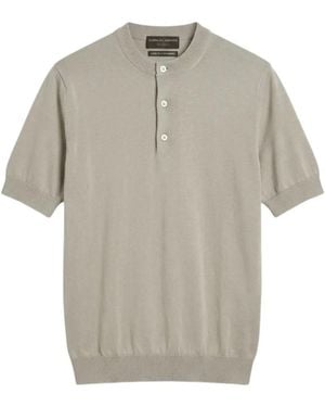 FILIPPO DE LAURENTIIS Short-Sleeve Half-Button Top - Grey