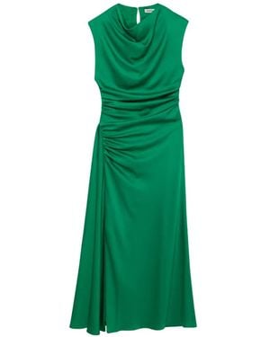Jonathan Simkhai Melaney Draped-Satin Maxi Dress - Green