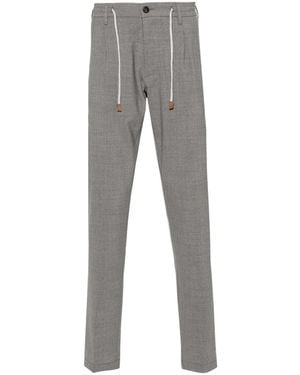 Eleventy Pressed-Crease Pants - Gray