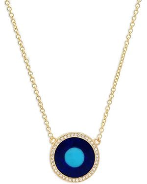 Jennifer Meyer 14K Mini Evil Eye Diamond And Lapis Lazuli Necklace - Blue