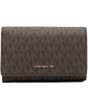 Michael Kors Logo Lettering Long Wallet - Gray
