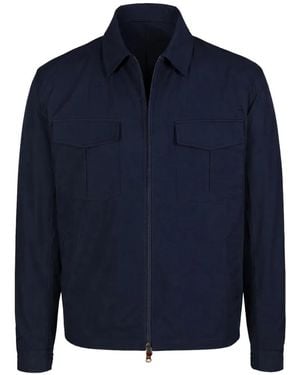 Kiton Zip-Up Jacket - Blue